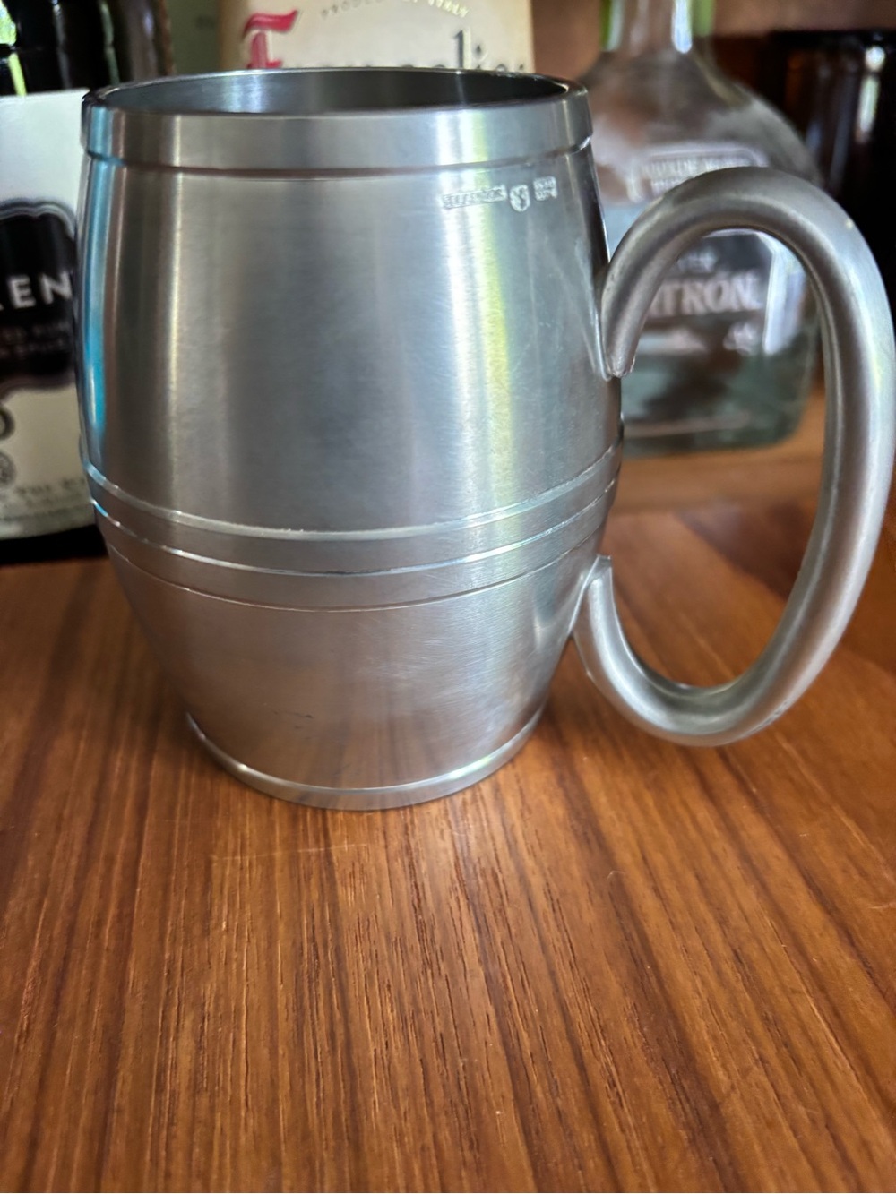 Pewter Barrel-Style Tankard Mug